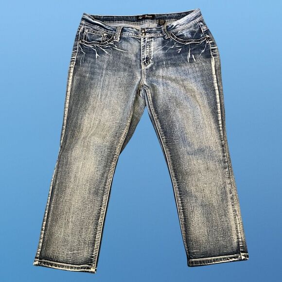 Plus Size Love Nation Crop Jeans Size 14 32x23 #152 - Picture 2 of 6